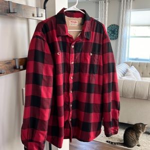 Mens XL lined lumberjack shirt